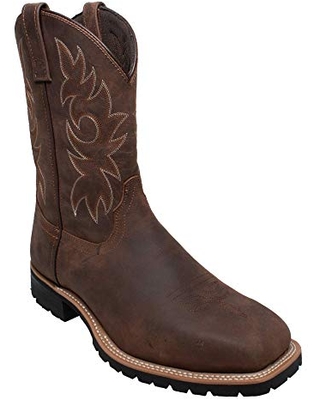 Deals for AdTec Mens 15 Inch Steel Toe Western cowboy Boots. Classic Design, Crazy Horse Leather and Oil Resistant Out Sole